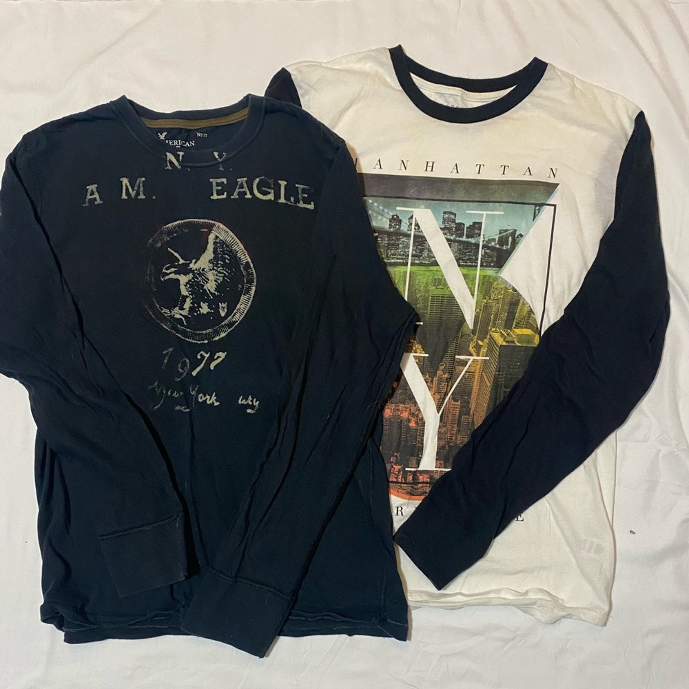 Long sleeve men’s graphic Tee American Eagle, Aeropostale size M/L
